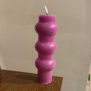 Modern Pink Pillar Candle
